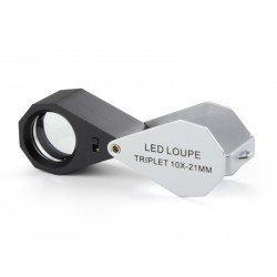 Skládací lupa 10x s LED osvětlením